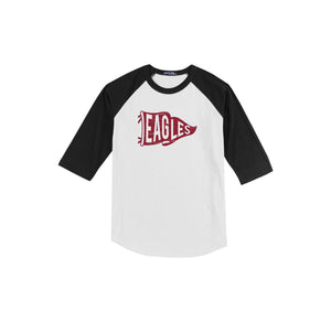 Harrowgate Elementary Spirit Wear 2024-25 On Demand-Youth Unisex Baseball Tee On-Demand Banner