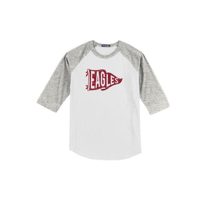 Harrowgate Elementary Spirit Wear 2024-25 On Demand-Youth Unisex Baseball Tee On-Demand Banner