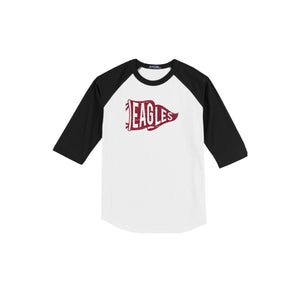 Harrowgate Elementary Spirit Wear 2024-25 On Demand-Adult Unisex Baseball Tee On-Demand Banner