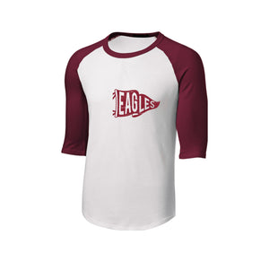 Harrowgate Elementary Spirit Wear 2024-25 On Demand-Adult Unisex Baseball Tee On-Demand Banner