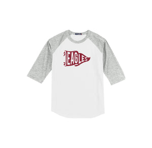 Harrowgate Elementary Spirit Wear 2024-25 On Demand-Adult Unisex Baseball Tee On-Demand Banner