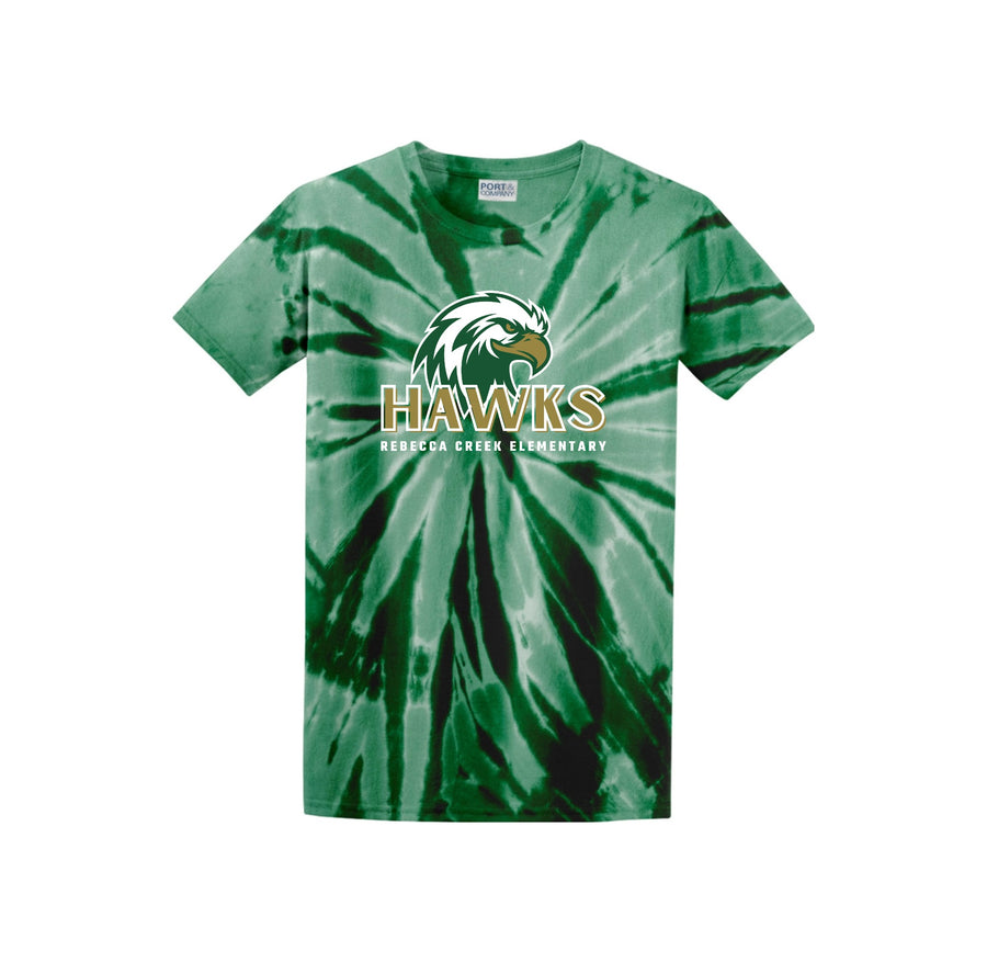 Rebecca Creek Elementary Spirit Wear 2024-25 On Demand-Adult Unisex Tie-Dye Shirt On-Demand