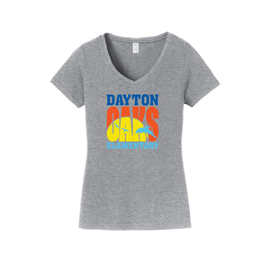 Dayton Oaks On Demand-Womens Fan Favorite V-Neck Tee On-Demand Typographic