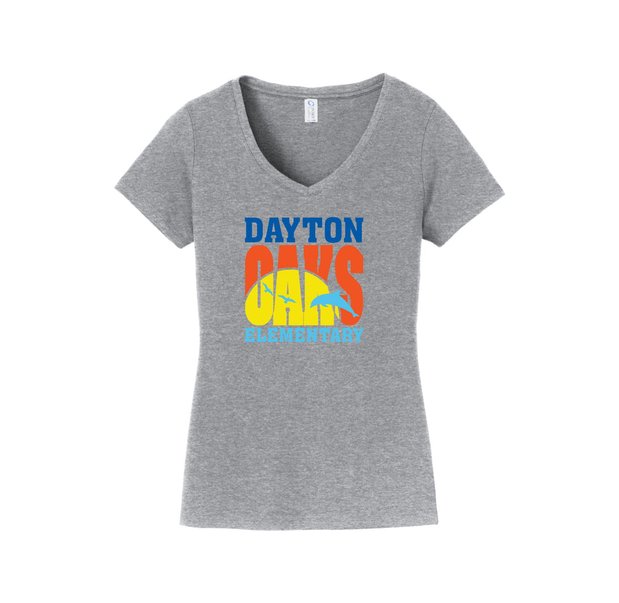 Dayton Oaks On Demand-Womens Fan Favorite V-Neck Tee On-Demand Typographic