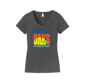 Dayton Oaks On Demand-Womens Fan Favorite V-Neck Tee On-Demand Typographic