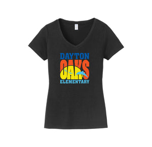 Dayton Oaks On Demand-Womens Fan Favorite V-Neck Tee On-Demand Typographic