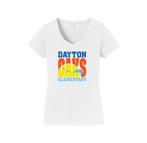 Dayton Oaks On Demand-Womens Fan Favorite V-Neck Tee On-Demand Typographic