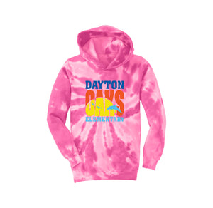 Dayton Oaks On Demand-Youth Tie-Dye Pullover Hooded Sweatshirt On-Demand Typographic