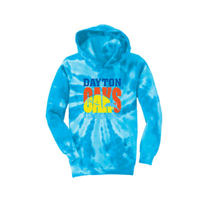 Dayton Oaks On Demand-Youth Tie-Dye Pullover Hooded Sweatshirt On-Demand Typographic