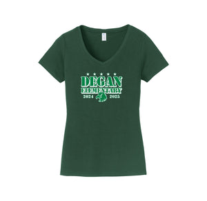 Degan Elementary-Womens Fan Favorite V-Neck Tee On-Demand