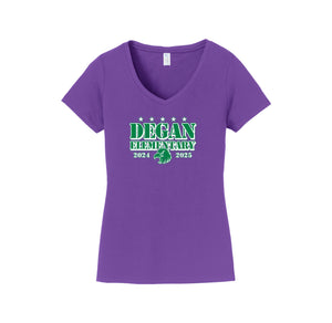 Degan Elementary-Womens Fan Favorite V-Neck Tee On-Demand