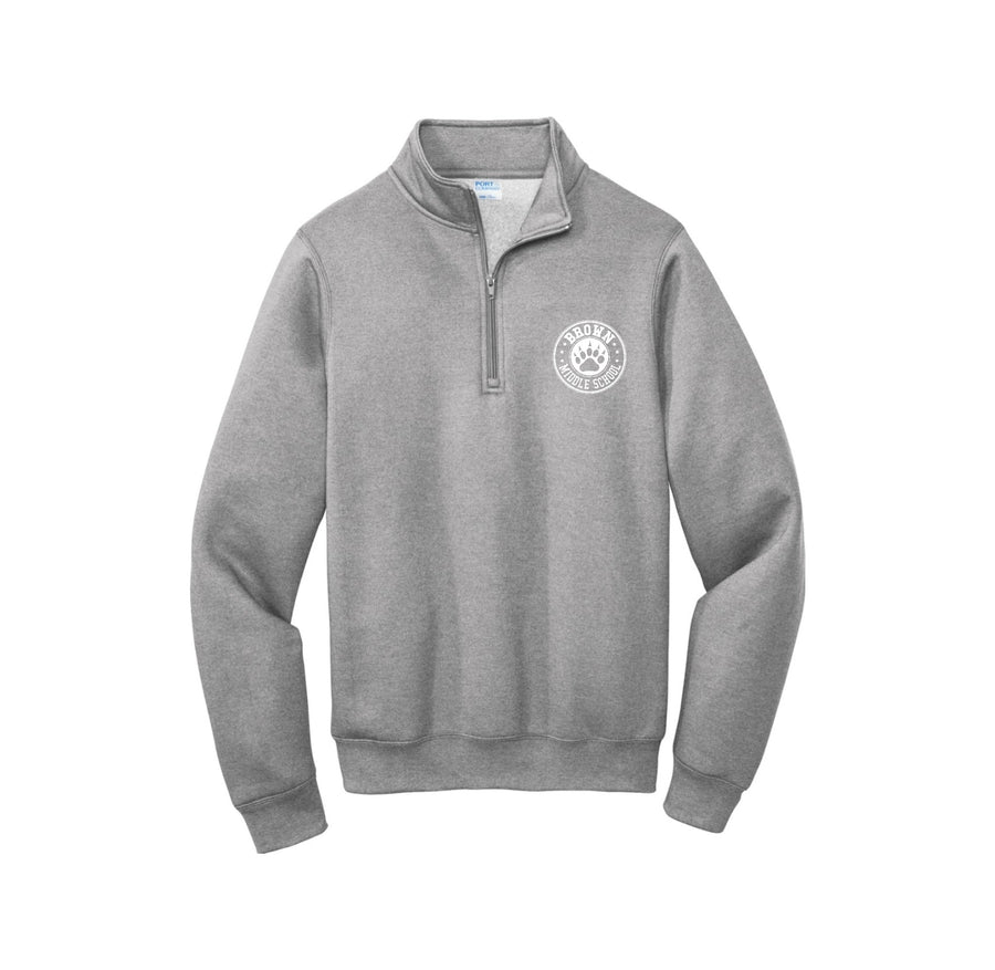 Brown Middle School  On Demand-Adult Unisex 1/4-Zip Pullover Sweatshirt On-Demand