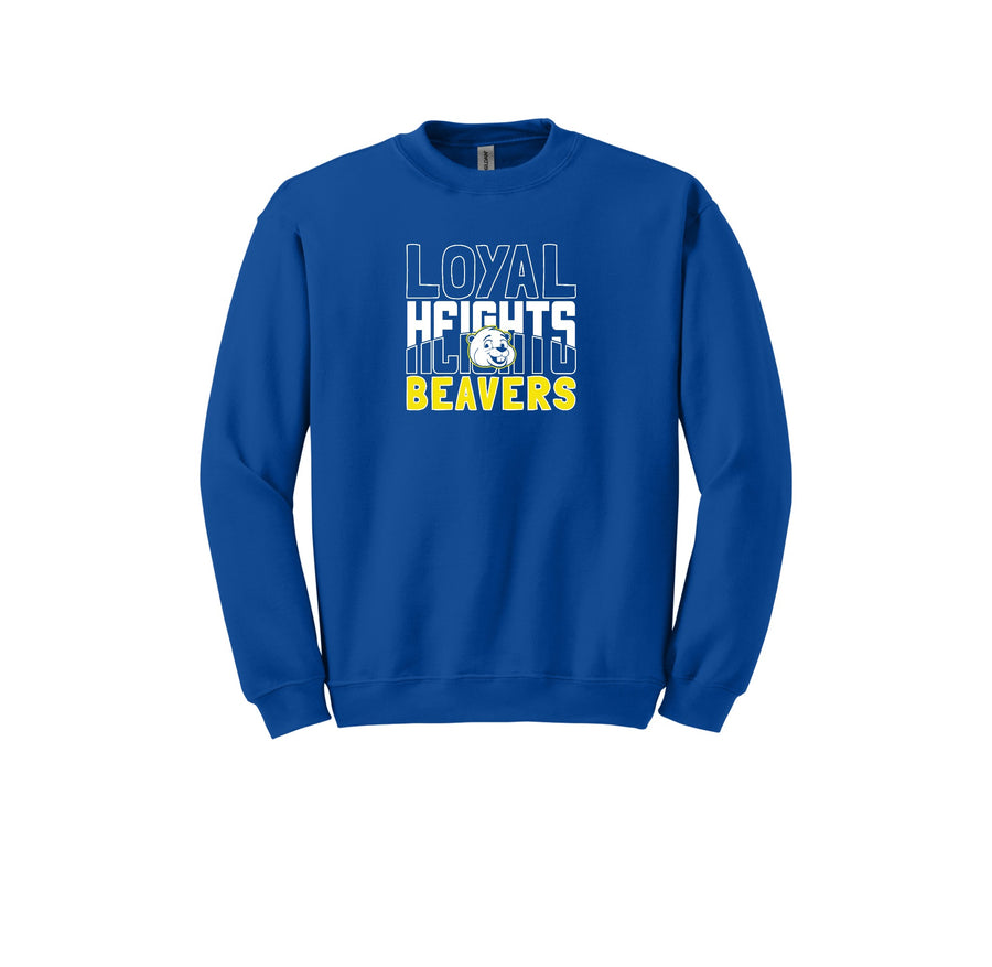 Loyal Heights Elementary-Adult Unisex Crewneck Sweatshirt Typographic On-Demand