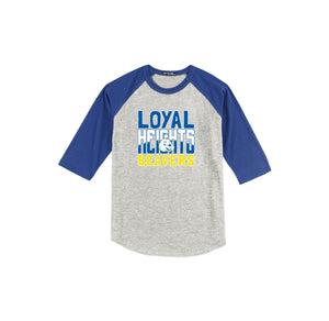 Loyal Heights Elementary-Youth Unisex Baseball Tee TypographicOn-Demand