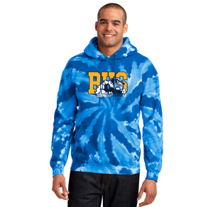 Bellevue High School Spirit Wear 2024-25 On-Demand-Adult Unisex Tie-Dye Pullover Hooded Sweatshirt BHS