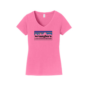 Lang Ranch STUDENT-Womens Fan Favorite V-Neck Tee On-Demand Rectangle Logo