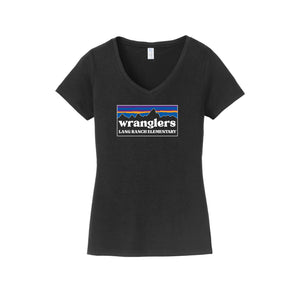 Lang Ranch STUDENT-Womens Fan Favorite V-Neck Tee On-Demand Rectangle Logo