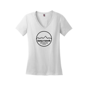 Lang Ranch STUDENT-District Womens Perfect Weight V-Neck Tee On-Demand Round Est 1988 Logo