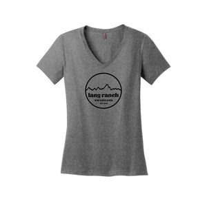 Lang Ranch STUDENT-District Womens Perfect Weight V-Neck Tee On-Demand Round Est 1988 Logo