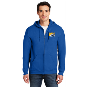 Bellevue High School Spirit Wear 2024-25 On-Demand-Adult Unisex Full-Zip Hooded Sweatshirt BHS