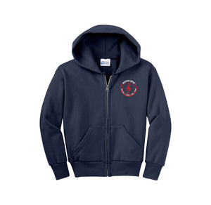 Fallon Music On Demand-Youth Unisex Full-Zip Hooded Sweatshirt On-Demand Circle