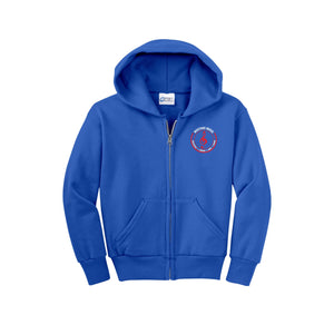 Fallon Music On Demand-Youth Unisex Full-Zip Hooded Sweatshirt On-Demand Circle