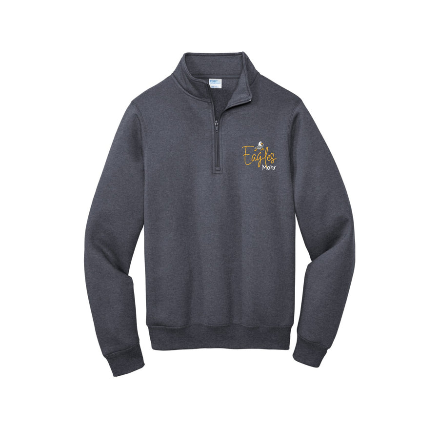 Mohr-Adult Unisex 1/4-Zip Pullover Sweatshirt On-Demand Cursive Font