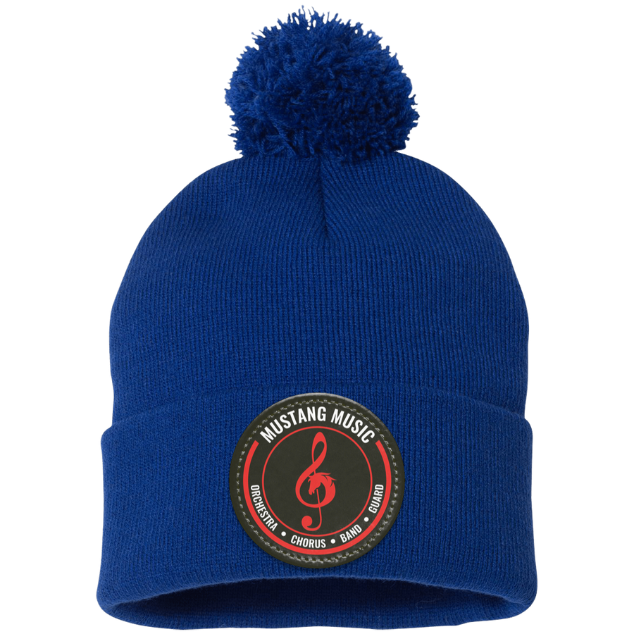 Fallon Music On Demand-SP15 Pom Pom Knit Cap - Circle Patch