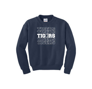 Walter M. Schirra Elementary Spirit Wear 2024-25 On Demand-Youth Unisex Crewneck Sweatshirt On-Demand_Repeating Tigers