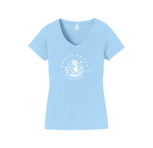 North Beach Elementary On Demand-Womens Fan Favorite V-Neck Tee On-Demand White