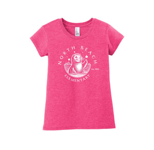 North Beach Elementary On Demand-Girls Youth Premium Tee On-Demand White