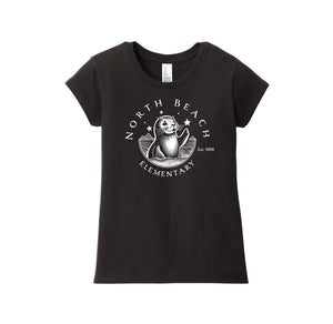 North Beach Elementary On Demand-Girls Youth Premium Tee On-Demand White