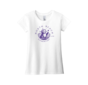 North Beach Elementary On Demand-Girls Youth Premium Tee On-Demand Purple