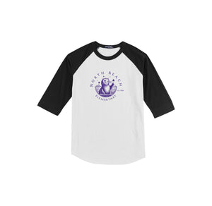 North Beach Elementary On Demand-Youth Unisex Baseball Tee On-Demand Purple