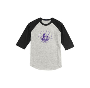 North Beach Elementary On Demand-Youth Unisex Baseball Tee On-Demand Purple