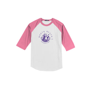 North Beach Elementary On Demand-Youth Unisex Baseball Tee On-Demand Purple