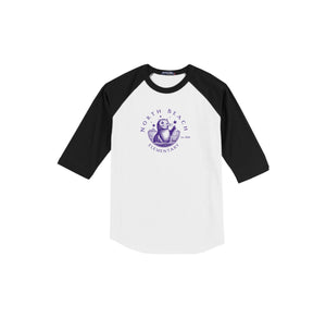 North Beach Elementary Spirit Wear 2024-25 On Demand-Adult Unisex Baseball Tee On-Demand Purple