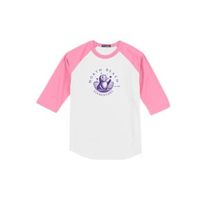 North Beach Elementary Spirit Wear 2024-25 On Demand-Adult Unisex Baseball Tee On-Demand Purple