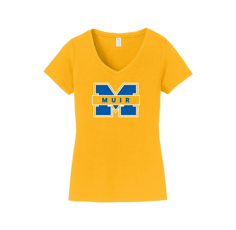 John Muir HS-Womens Fan Favorite V-Neck Tee On-Demand M Logo