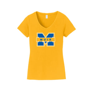 John Muir HS-Womens Fan Favorite V-Neck Tee On-Demand M Logo