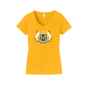 John Muir HS-Womens Fan Favorite V-Neck Tee On-Demand Crest