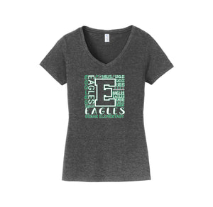 Degan Elementary-Womens Fan Favorite V-Neck Tee On-Demand Big E