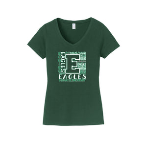 Degan Elementary-Womens Fan Favorite V-Neck Tee On-Demand Big E