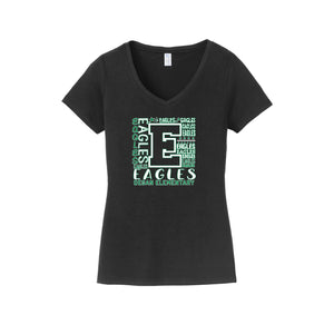 Degan Elementary-Womens Fan Favorite V-Neck Tee On-Demand Big E