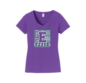 Degan Elementary-Womens Fan Favorite V-Neck Tee On-Demand Big E