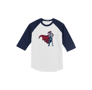 John F. Kennedy (Riverside)-Youth Unisex Baseball Tee On-Demand