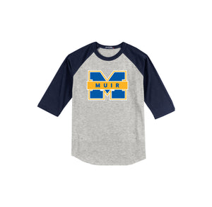 John Muir HS-Adult Unisex Baseball Tee On-Demand M Logo