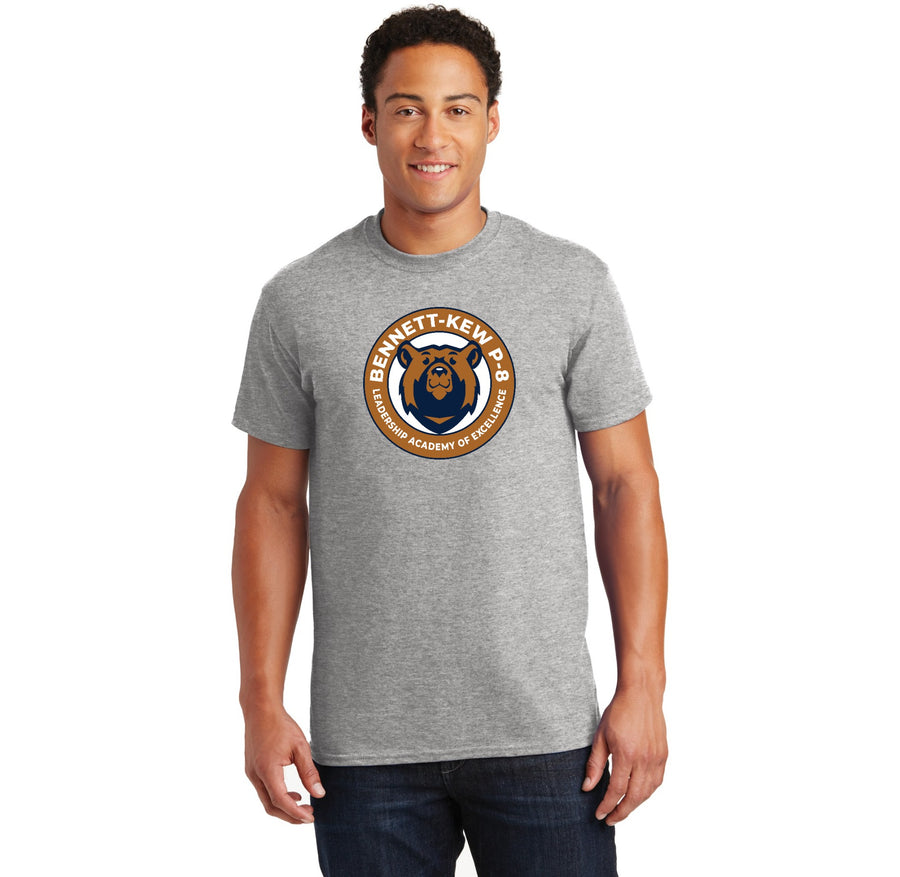 Bennett-Kew Elementary School Spirit Wear 2024-25-Adult Unisex T-Shirt Circle Logo