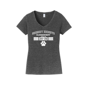 Gregory Heights Elementary-Womens Fan Favorite V-Neck Tee On-Demand_design two