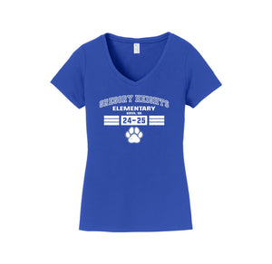 Gregory Heights Elementary-Womens Fan Favorite V-Neck Tee On-Demand_design two